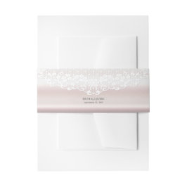 Elegant White Lace Floral Einladungsbanderole