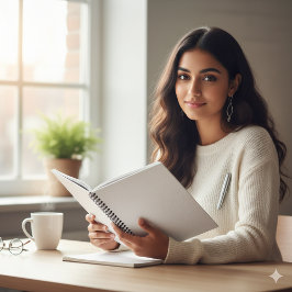 Elegant White Leather Texture Writing Notebook Notizblock