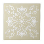 Elegant White Light Beige Azulejo Muster A01c Fliese<br><div class="desc">Stilvoll Elegant Chic Azulejo Portugiesisch Mittelmeer Traditioneller Stil Moderne Muster Keramik weiß auf einem hellbeigen und gelben Hintergrund. Ideal für Innenarchitektur oder Backsplash. Für andere Farbvarianten kontaktieren Sie den Designer. Sie können Karo machen,  wie das Muster aussieht,  wenn die Fliesen auf diesem Link zusammengesetzt sind: https://www.zazzle.com/azulejo_white_purple_pattern_a01c_scrapbook_paper-256155449889751834</div>