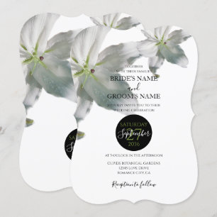 Elegant White Lilies Wedding Einladungen