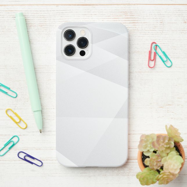 Elegant White Marble iPhone 12 Pro Hülle (Auf dem Schreibtisch)