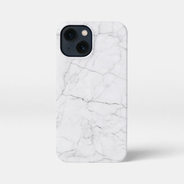 Elegant White Marble  iPhone 13 Mini Hülle (Rückseite)