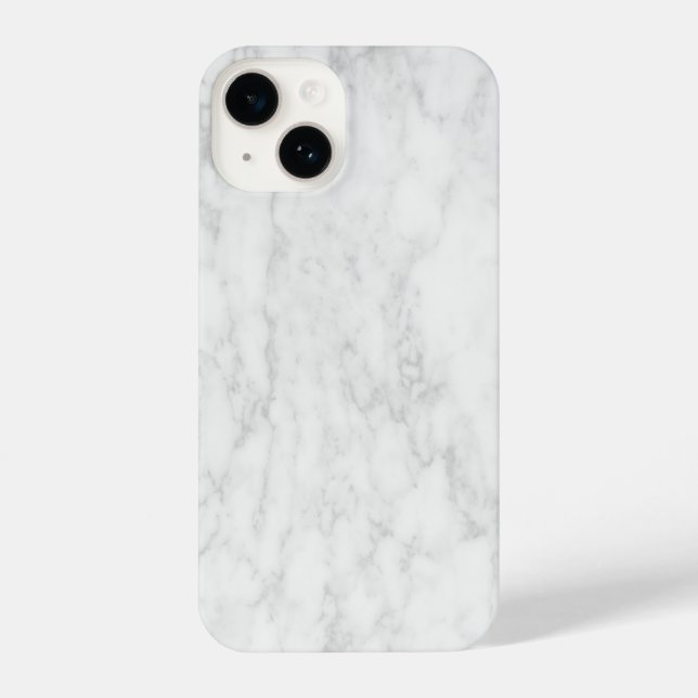 Elegant White Marble  iPhone 14 Hülle (Rückseite)