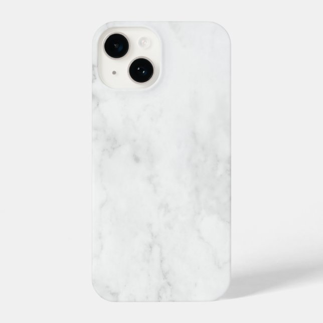  Elegant White Marble iPhone 14 Hülle (Rückseite)