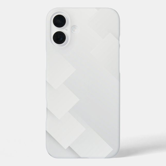 Elegant White Marble iPhone 16 Plus Hülle (Rückseite)