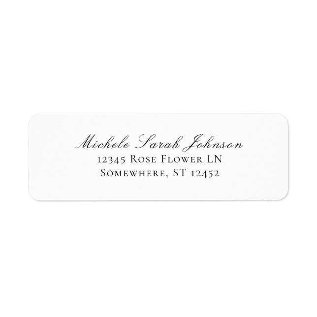 Elegant White Minimalistisch (Vorne)