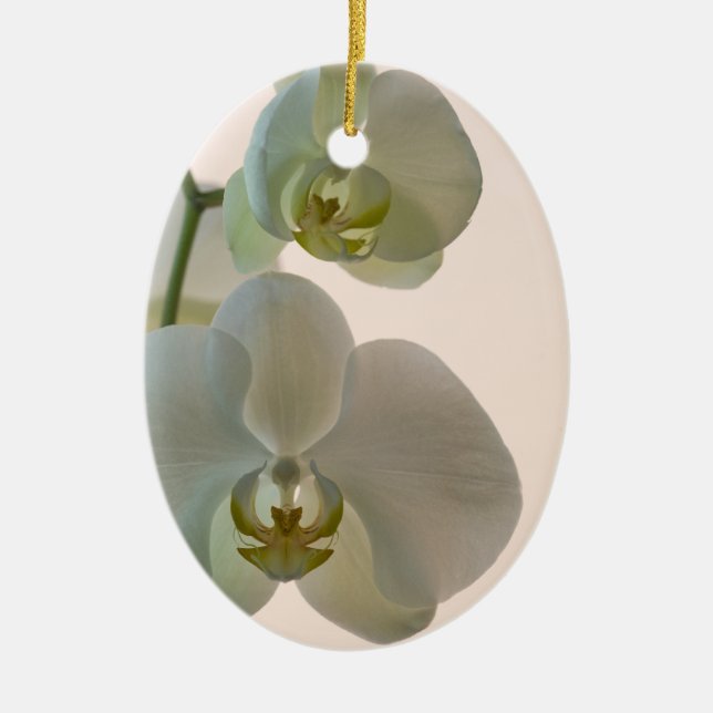 Elegant White Orchids Bridesmaid Vielen Dank Keramik Ornament (Vorne)