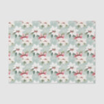 Elegant White Pink Christmas Poinsettias Seidenpapier<br><div class="desc">Die Weihnachtszeit ist unvollständig ohne die magische Schönheit der eleganten Poinsettias. Dieses hübsche Gewebeschema mit weißen und rosa Poinsettien in hübscher Vintager Aquarellfarbe,  kombiniert mit einer passenden Vegetation und einem saisonalen hellgrünen Hintergrund.</div>