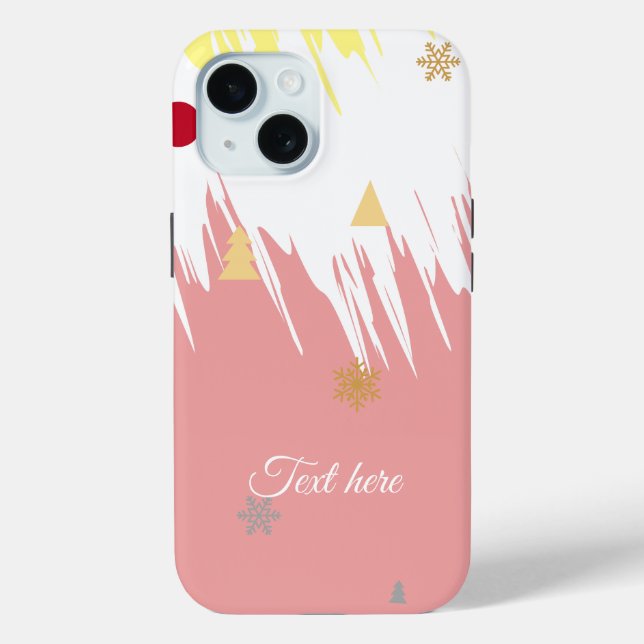 Elegant White & Pink Girly Case-Mate iPhone Hülle (Rückseite)