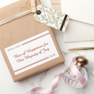 Elegant White & Red Sticker For Her Majesty Of Joy