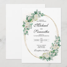 Elegant White Rose und Lilies Wedding