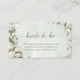 Elegant White Roses Wedding Begleitkarte
