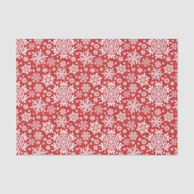 Elegant White Snowflake (Cranberry) Seidenpapier (Vorderseite)