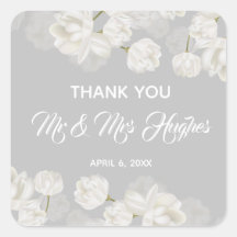 Elegant white Tulip Wedding danke