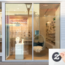 Elegant White Weddings Celebrating Love Romance Fensteraufkleber