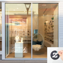 Elegant White Weddings Celebrating Love Romance Fensteraufkleber