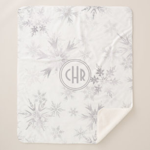 Elegant White Winter Snowflakes Sherpadecke