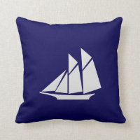 Elegant White Yacht on Navy Blue