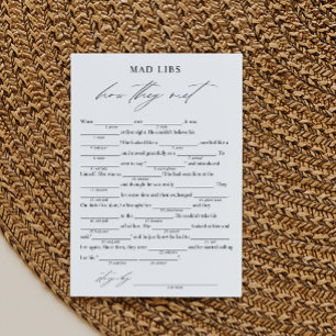 Elegant wie sie Bridal Libs Game treffen Einladung