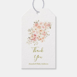 Elegant Wild Blume Babydusche Geschenkanhänger