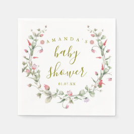 Elegant Wild Blume Babydusche Serviette