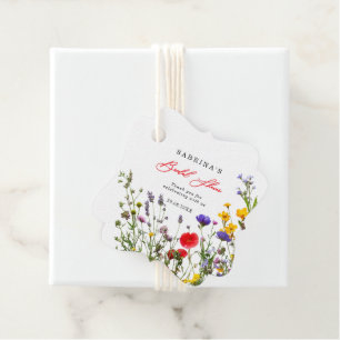 Elegant Wild Blume Blühen Blumenblumen Brautparty Geschenkanhänger