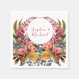 Elegant Wild Blume Wedding Serviette