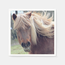 Elegant Wild Horse Paper Napkin Serviette