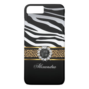 Elegant Wild Zebra Stripe Leopard Black Gold Pearl title_seo2