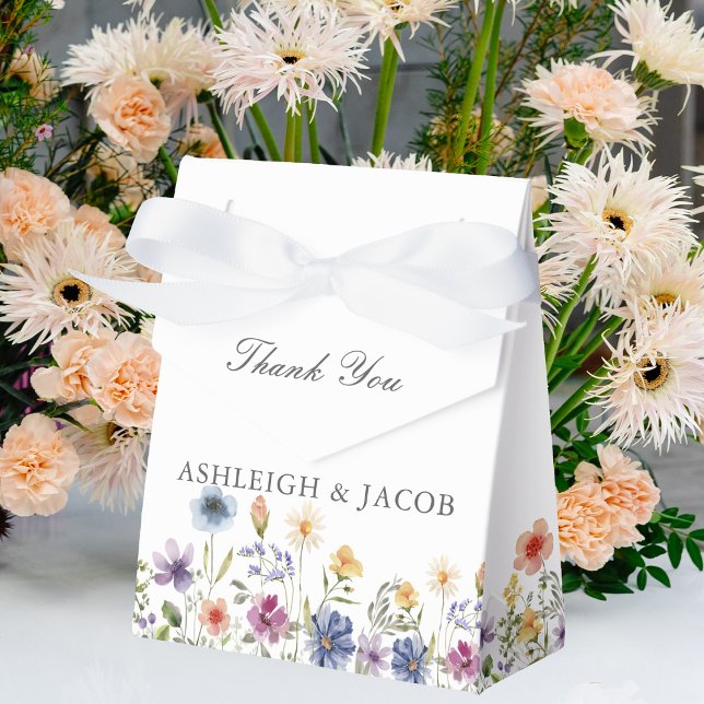 Elegant Wildflower Custom Spring Wedding Geschenkschachtel (Von Creator hochgeladen)