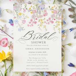 Elegant Wildflower Garden Bridal Shower Einladung