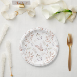 Elegant Wildflower Rustic Floral Garden Plate Pappteller
