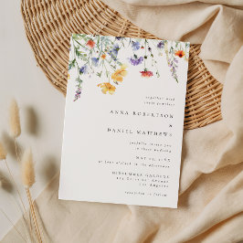 Elegant Wildflower Wedding Invitation Einladung