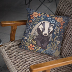 Elegant William Morris Inspiriert Badger Kissen
