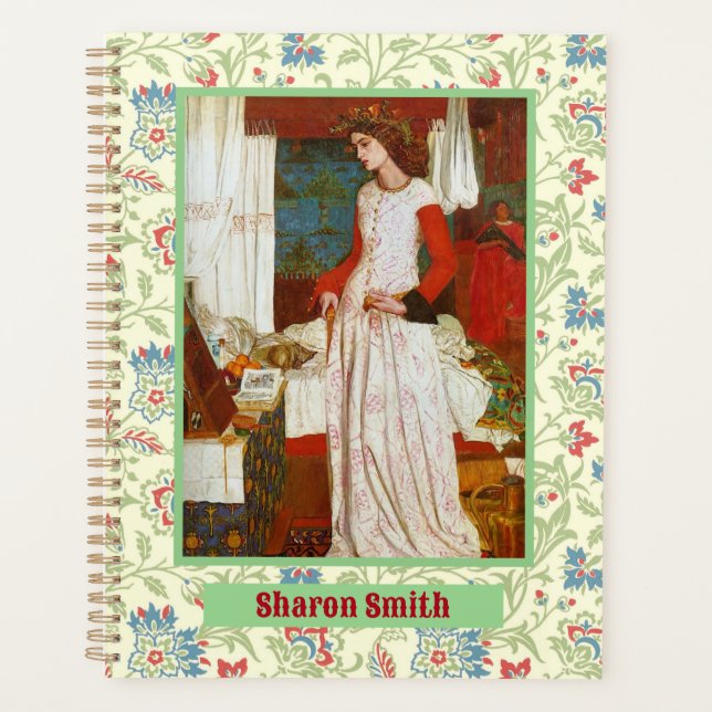 Elegant William Morris Renaissance Floral Personal Planer (Vorderseite)