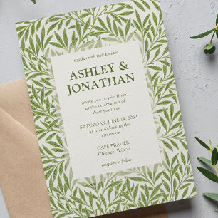 Elegant William Morris Willow Pattern Wedding Einladung