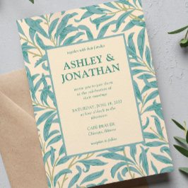 Elegant William Morris Willow Pattern Wedding Einladung