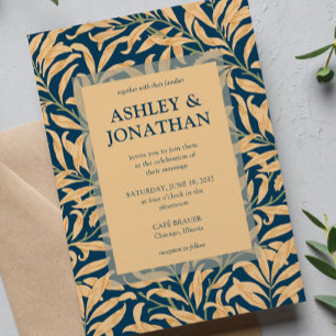 Elegant William Morris Willow Pattern Wedding Einladung