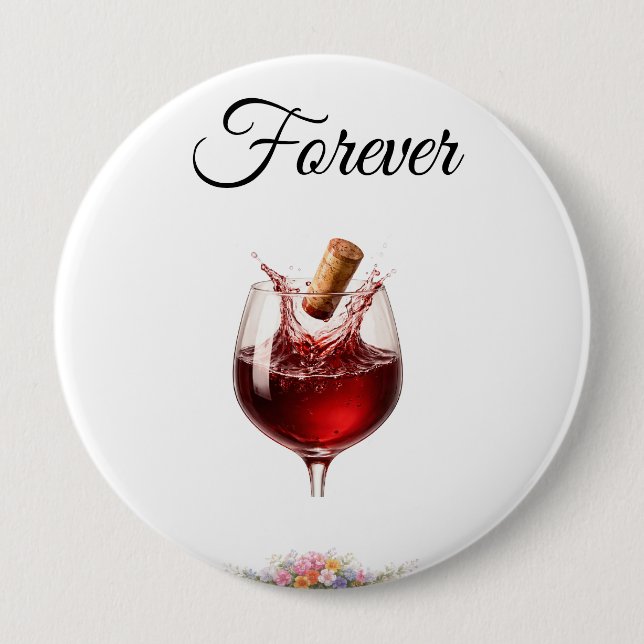 Elegant Wine -  Wedding  Buttons (Vorderseite)