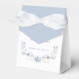 Elegant Winter Blue Wilflower Blumenblütendusche Geschenkschachtel