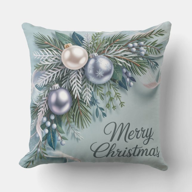 Elegant Winter Cheer Kissen (Vorderseite)