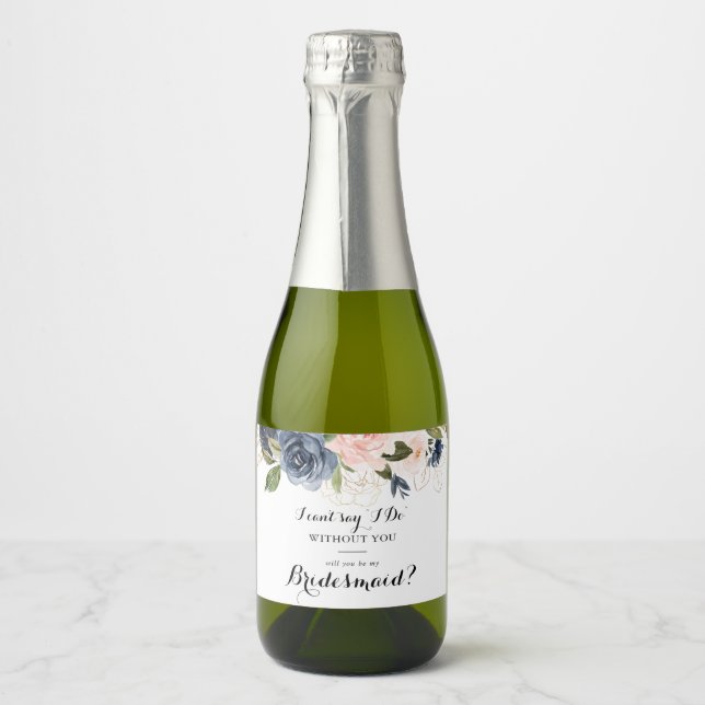 Elegant Winter Floral Bridesmaid Vorschlag (Vorderseite)