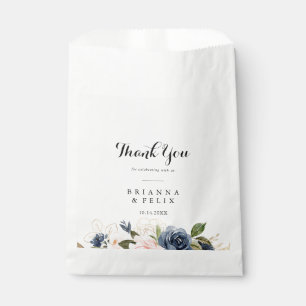 Elegant Winter floral Danke Hochzeit Geschenktütchen