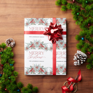 Elegant Winter Greenerity Weihnachten Geschenkpapier