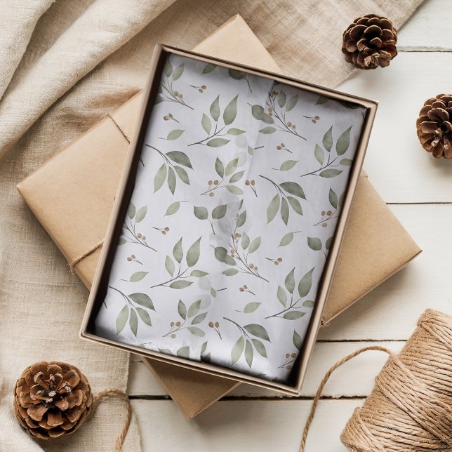 Elegant Winter Greenery Seidenpapier (Von Creator hochgeladen)