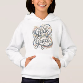 Elegant Winter Ice Skating Birthday  Hoodie