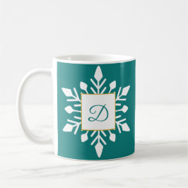 Elegant Winter Monogram Kaffeetasse