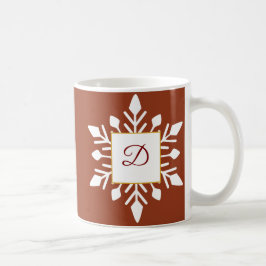 Elegant Winter Monogram Kaffeetasse