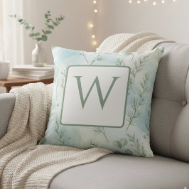 Elegant Winter Monogram  Kissen