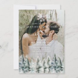 Elegant Winter Snow | Christmas Wedding Invitation Einladung